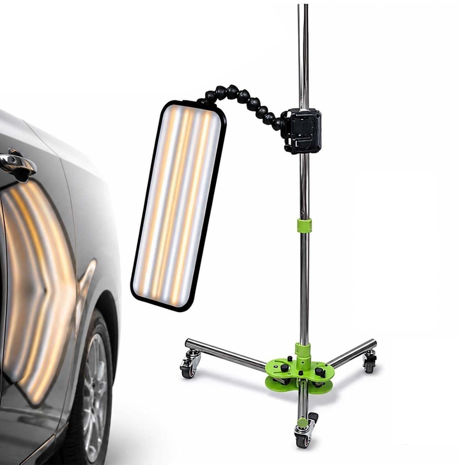 Lampada Pdr Per Carrozzerie, A Led Per Riparazione Ammaccature Con 9 Colori | 60×20 Cm, Per La Rimozione Di Ammaccature Senza Verniciatura E Danni Da Grandine(Lamp+Stand)