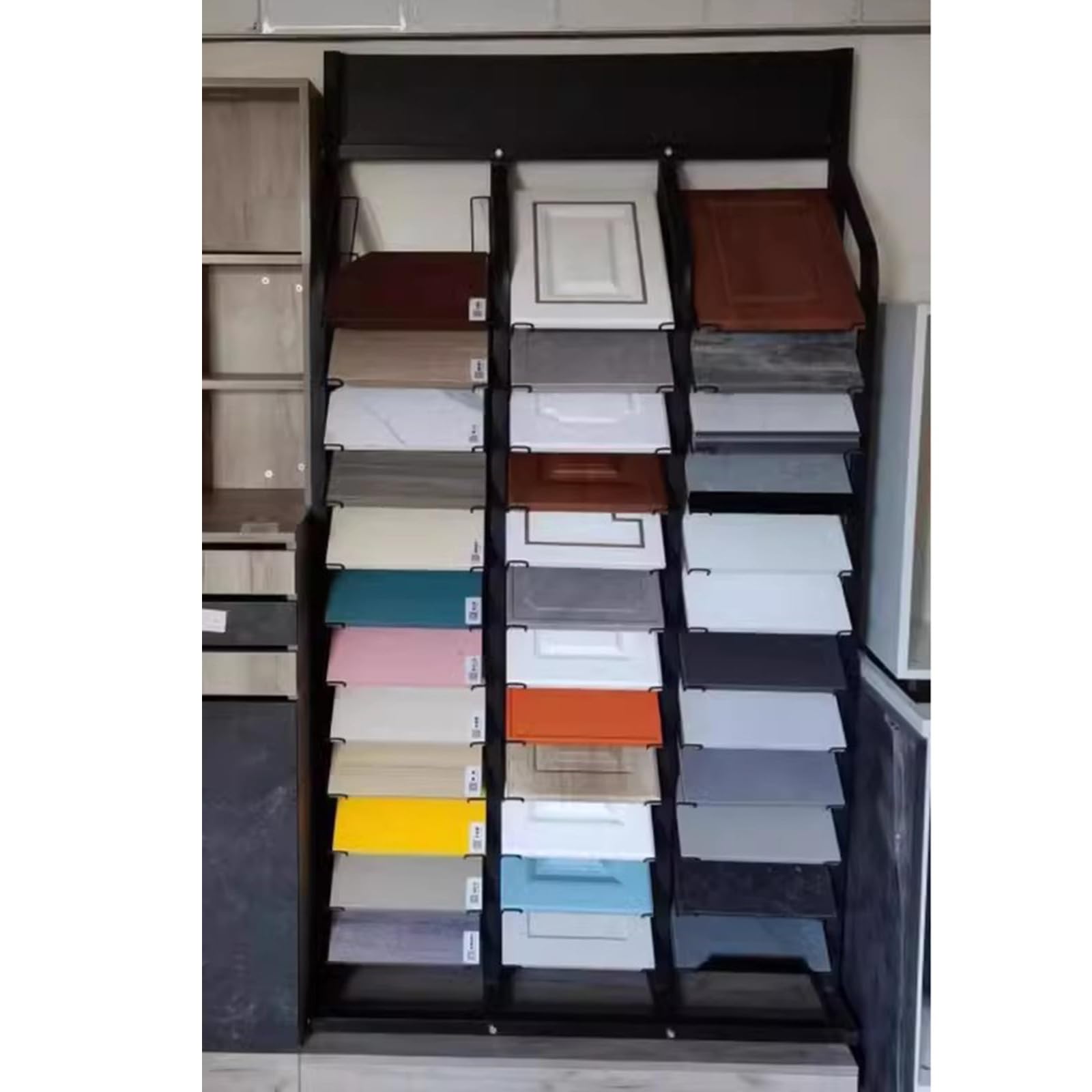 Présentoir pour carrelage avec 36 emplacements pour échantillons de marbre et quartz