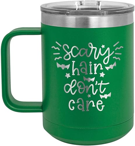 Miniatura 9 de SLEIGH HAIR DONT CARE Taza de café blanca de 15 oz con tapa deslizante  Taza de café de viaje aislada  Divertidos diseños navideños e ideas de