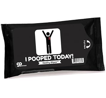 I Pooped Today Wipes - Travel Size, Alcohol-Free, Novelty Gift for Adults - 15 Count