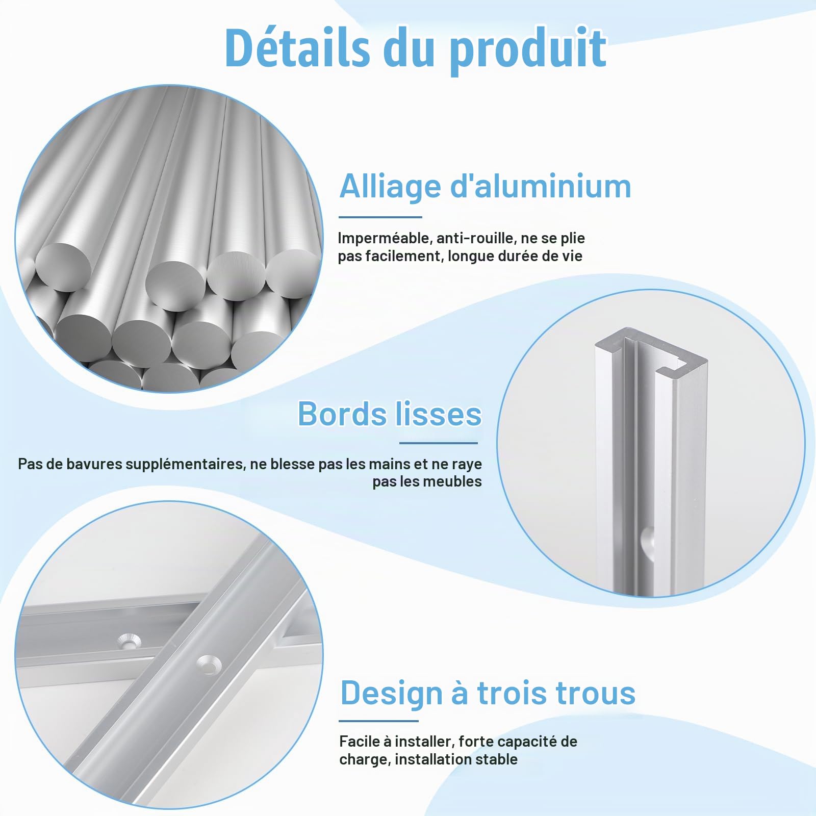 DBREAKS 4pcs T-Track, 400mm T Track Rail en Aluminium, T-Slot pour les Routeurs Fixes de Table de Table du Bois Planches de Plume, avec 6 vis autotaraudeuses(30mm)