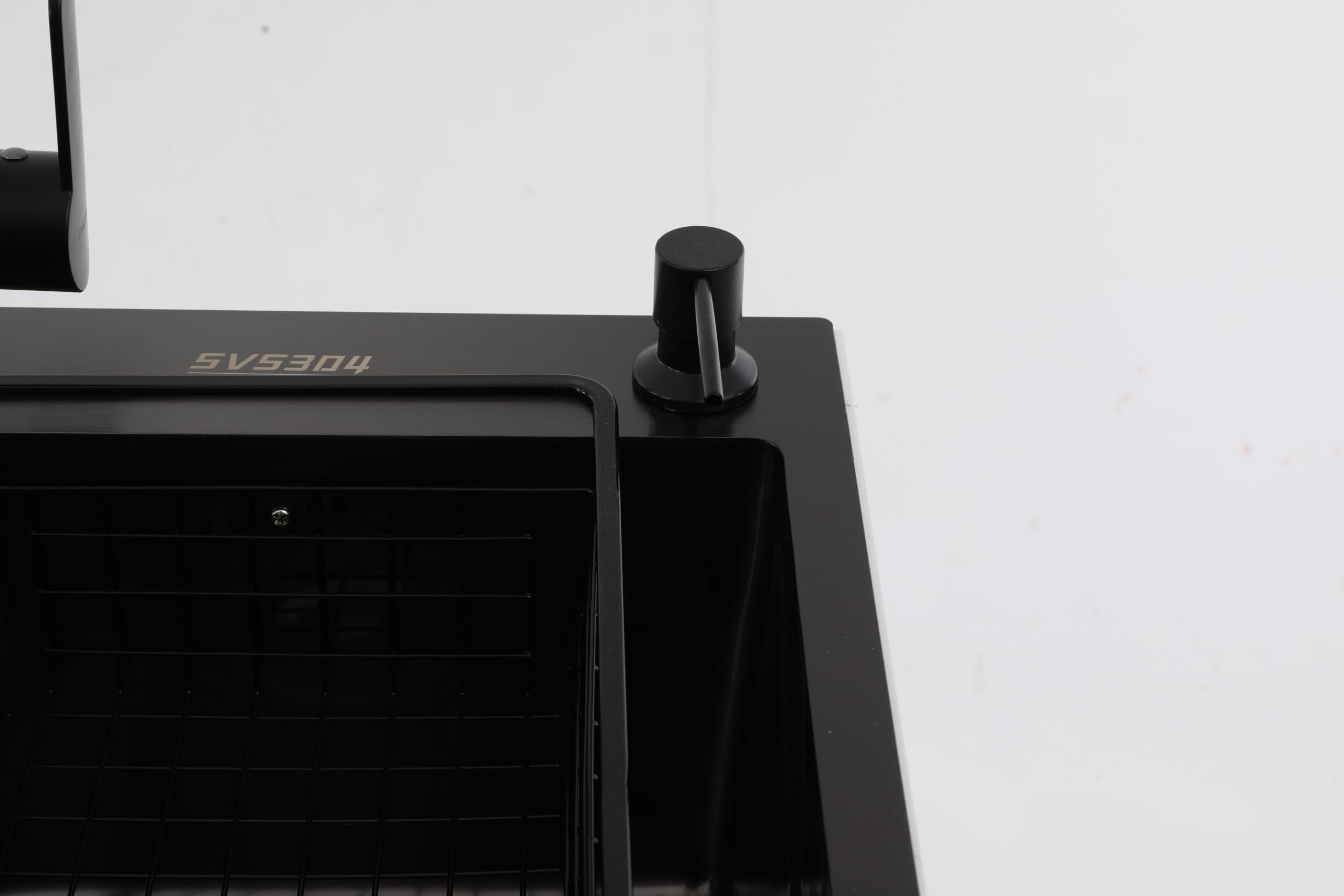 Lavello da cucina autoportante con mobiletto e rubinetto, lavello in acciaio inox con 2 vasche, scolapiatti e unità di scarico, per cucina, giardino, officina, lavanderia, campeggio (bianco)