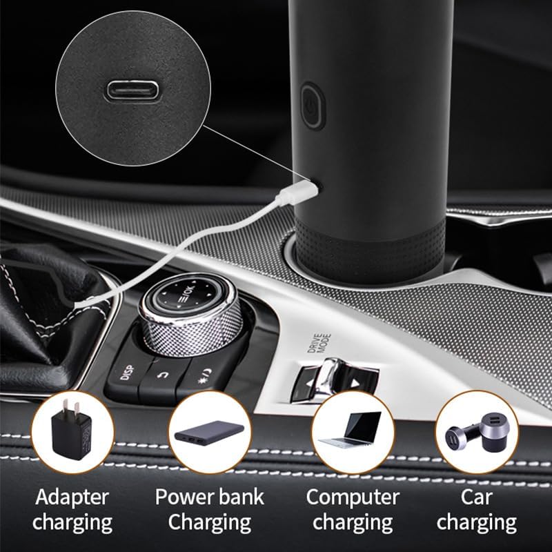 Miniatura 7 de Cafetera portátil eléctrica, portátil para viajes, cafetera de campamento 3 en 1 para cápsulas NS y café molido, cafetera de auto con calefacción