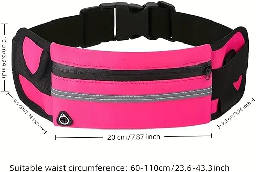 Miniatura 4 de Riñonera delgada para correr, riñonera reflectante para senderismo, ciclismo, entrenamiento, bolsa para correr, bolsa para correr, soporte para