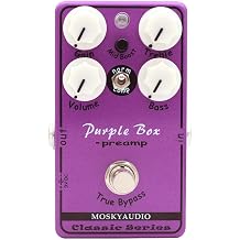 for MOSKY Box Preamp Overdrive Effect Pedal with True Bypass, 2-Band EQ and Boost, Metal Guitar Stompbox for Electric Guitar, Purple