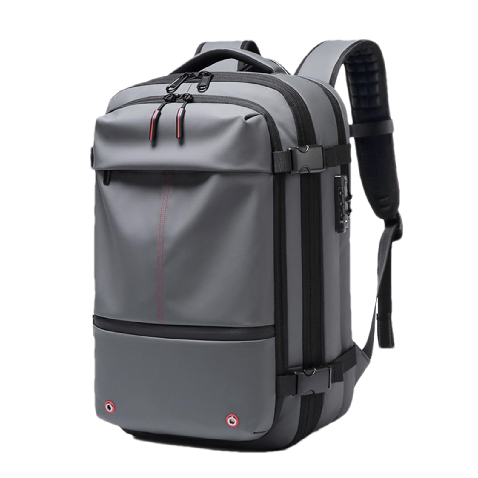 Sac à dos sous vide pour voyage,sac à dos de voyage sous vide |Sac à dos avec verrouillage par mot de passe 60L extensible - Tissu Oxford, emballage sous vide de séparation sèche et humide po