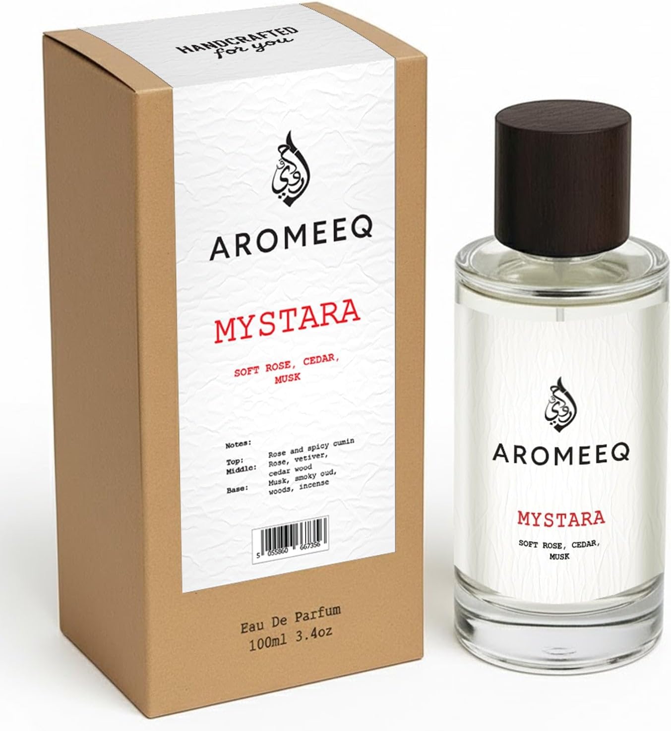 – Mystara Eau de Parfum 100ML – Long Lasting Unisex Perfume with Rose, Cedarwood, Musk, Oud, Vetiver & Incense – Elegant Floral Woody Smoky Fragrance for Men & Women