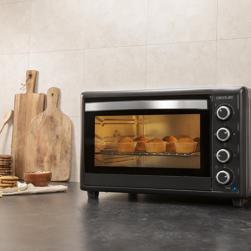 Cecotec Piec Konwekcyjny 60L Bake&Toast 6090 Black Gyro 2200W 12 Funkcji 230°C Podwójna Szyba