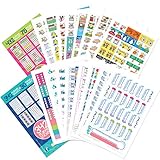 Planner Stickers Variety Bundle Set (Qty 770+) for Birthdays, Home, Work, School, Appointments, Projects, Party, Dates, Sports, Family, Checklists, to-Do, Bills, Due Dates, Gifts for Any Planner