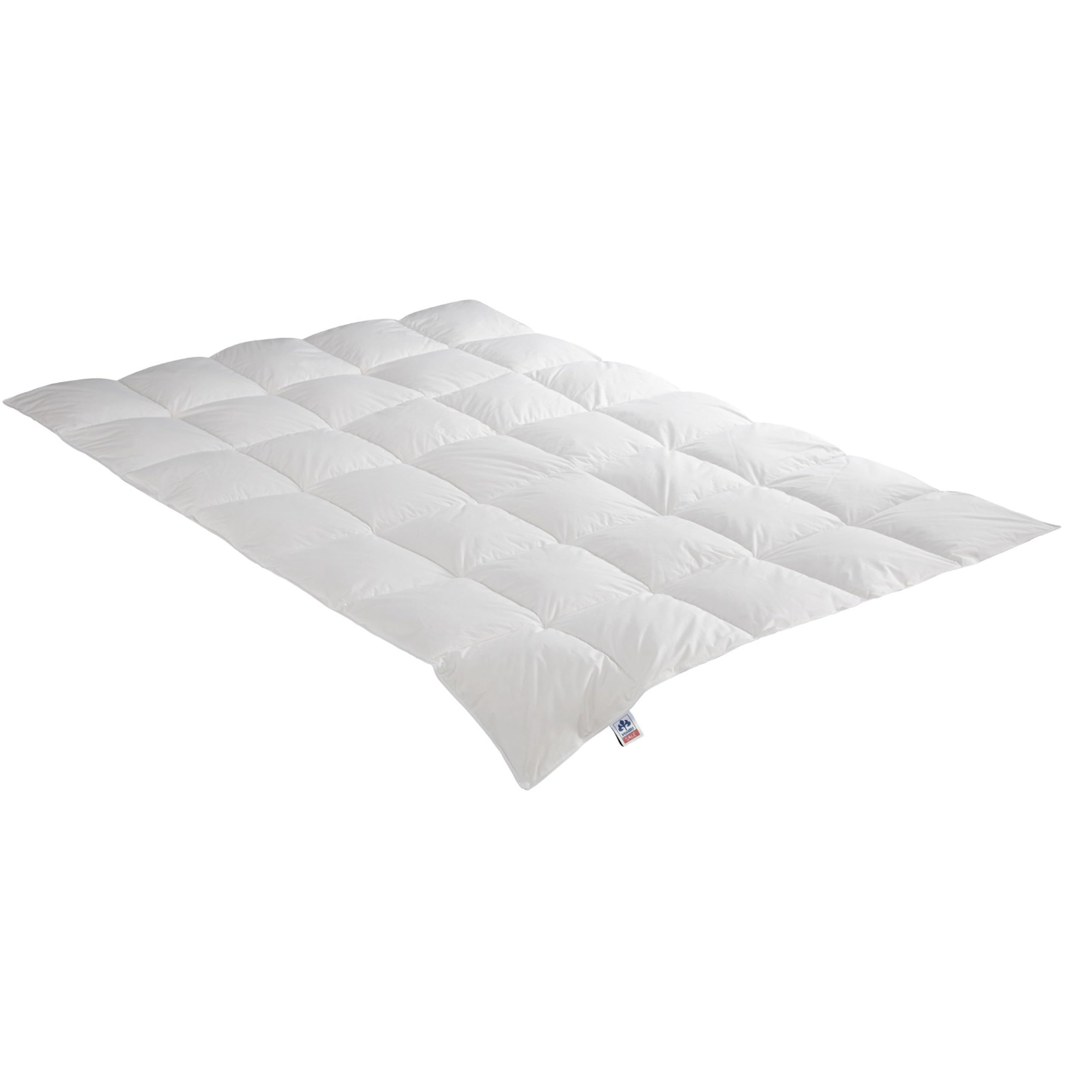 Irisette Nora Medium Mono Down Duvet All-Season Duvet 100% Cotton 100% Down with Storage Bag 135 x 200 cm White Öko-Tex Certified Produced according to German Quality Standard