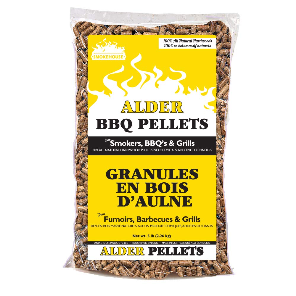 SmokeHouseProducts 9780-020-0000 5-Pound Bag All Natural Alder Flavored Wood Pellets, Bulk