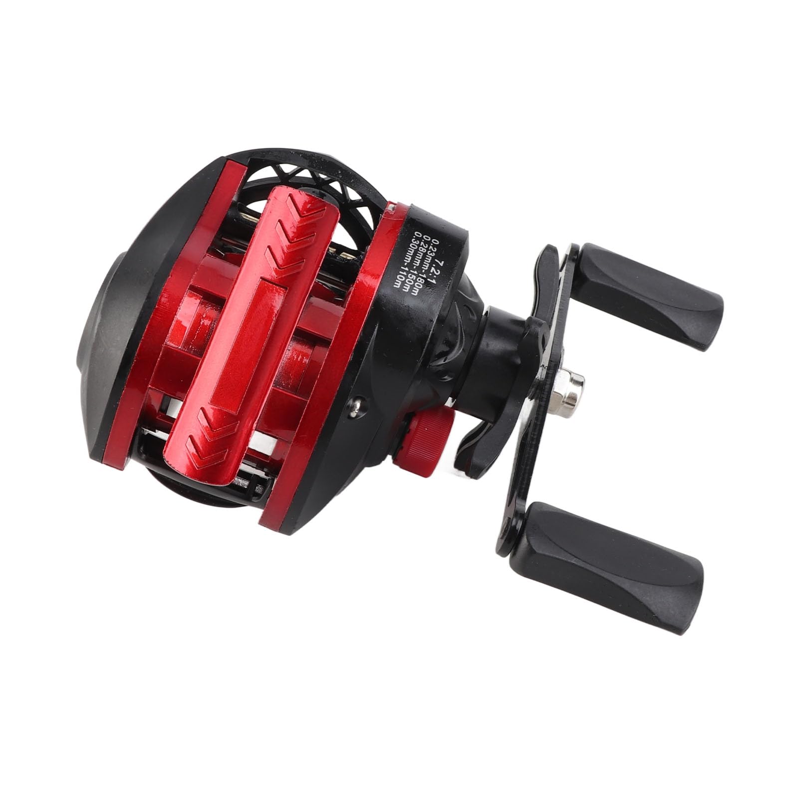 Baitcasting Reel Baitcaster Moulinet De Pêche en Métal Longue Fonte Puissant 7.2:1 Rapport De Vitesse 8kg Force De Freinage pour l'eau Salée en Eau Douce Pêche sur Glace