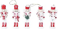 Vista 1 de GALPADA 5 piezas de decoración de cascanueces Navideñas para Exteriores, adornos Navideños para exteriores, decoración de marionetas de madera