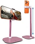 COOPER ChatStand, Adjustable Cell Phone Stand for Desk, Cell Phone Holder for Desk, iPhone Holder for Apple iPhone, Support Cellulaire Bureau, Fits Samsung, Android Smartphones (Night Black, 2-Pack)