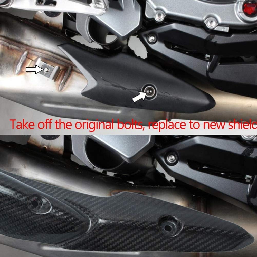 KSTE osłona cieplna motocykla, układ wydechowy z włókna węglowego, osłona tłumika, pasuje do Kawasaki Z900 17-19