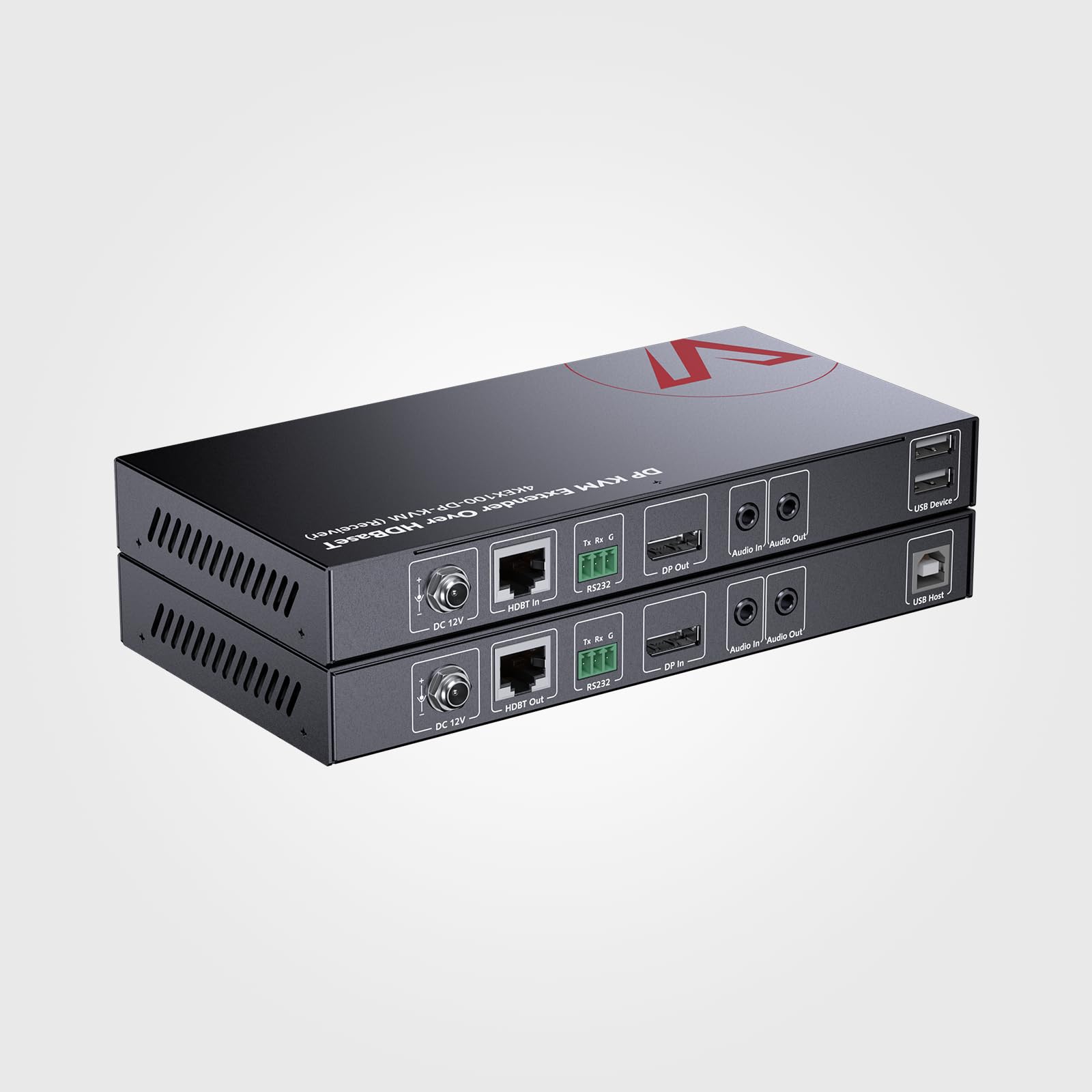 AV Access Extensor KVM DisplayPort (HDBaseT) hasta 100m/328 pies, Extensor KVM DP 4K a 30 Hz, RS232 Bidireccional y PoE Unidireccional, Gestión EDID, 2 Puertos USB 2.0, DP/Teclado/Ratón sobre Cat5e/6a