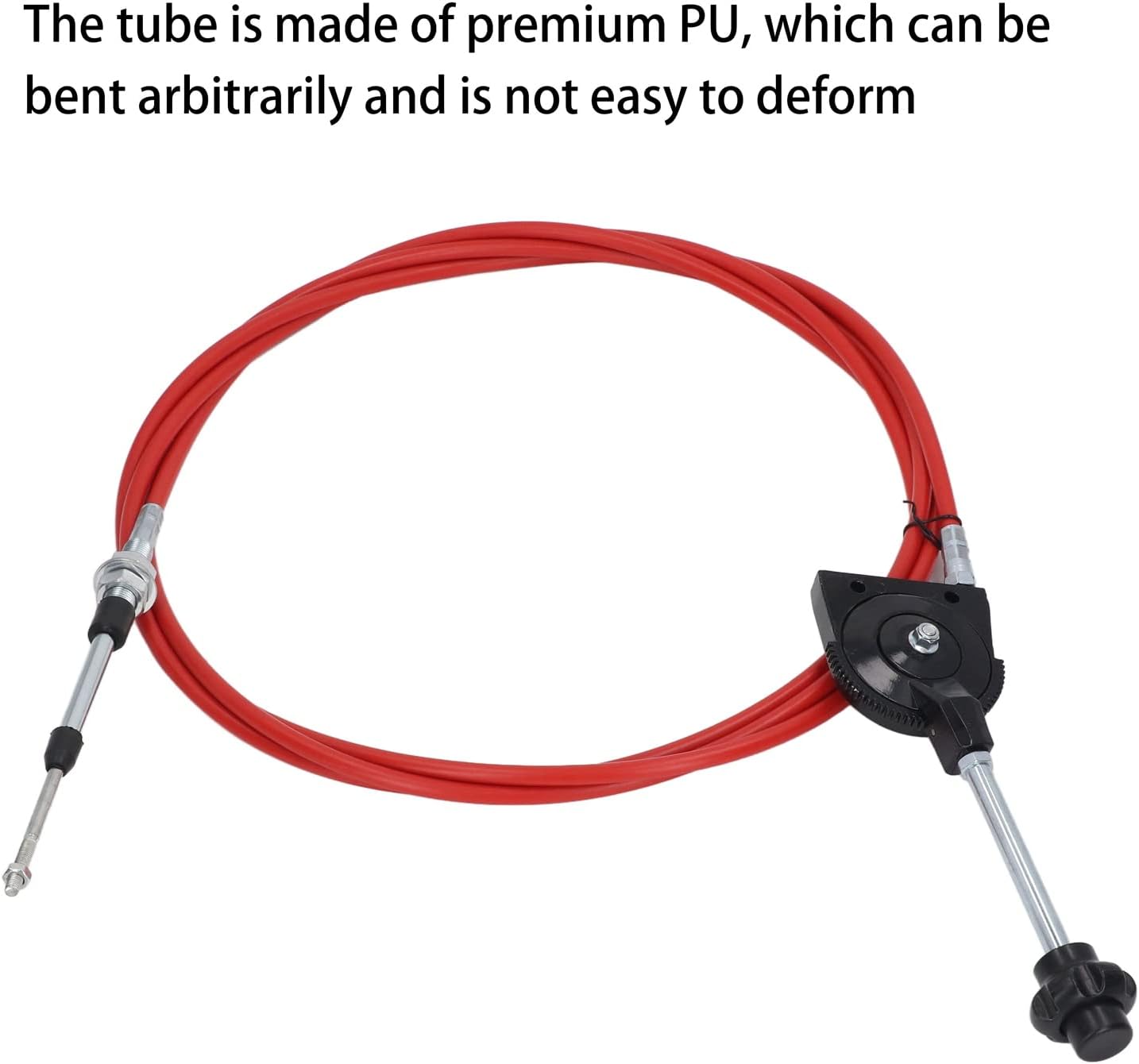 Eujgoov 4.5m Excavator Throttle Control Cable Stainless Steel Joint with PU Tube for Excavator