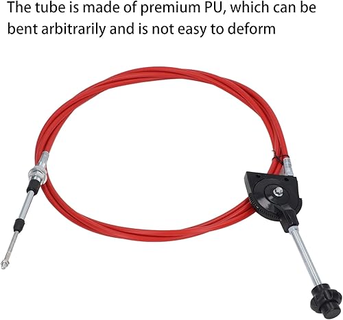Miniatura 5 de Cable de acelerador manual de 14.8 ft, tubo de PU, conector de acero inoxidable, controlador de montaje del acelerador, línea de control del