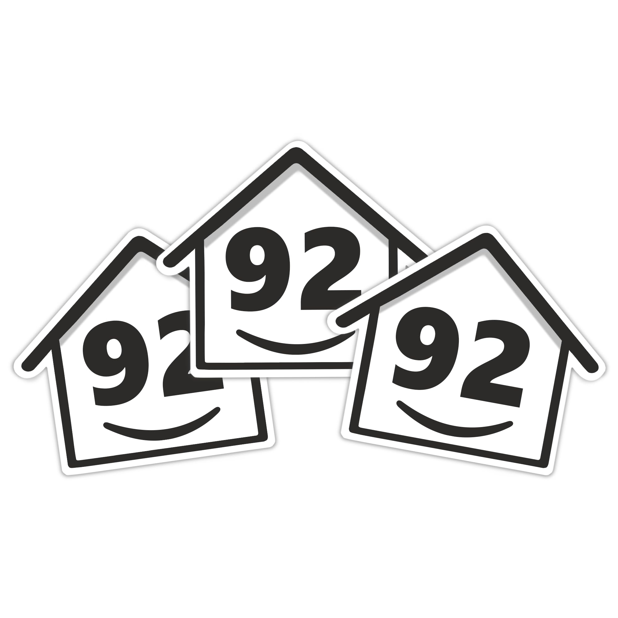 3 x Bin Numbers for Wheelie Bins, 1-99, 15cm ‘Happy House’ Design Dustbin Stickers, Easy Application Stick On Number Stickers - Weatherproof Self Adhesive Vinyl, Black (21) — view 12