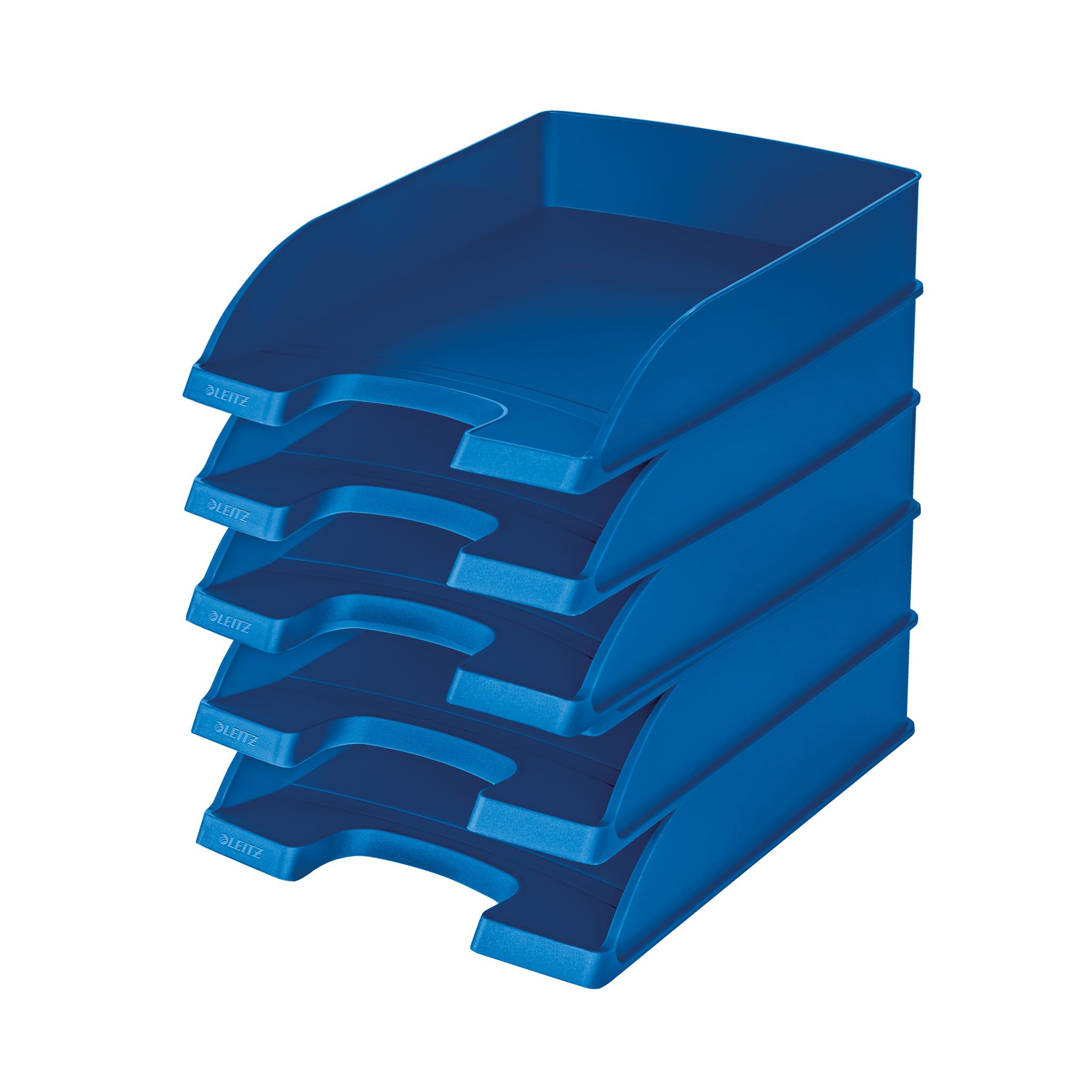 Leitz Plus Letter Tray – 70 mm – Pack of 5 Height 70 mm Dark Blue