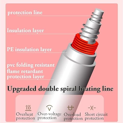 Miniatura 7 de OLOTU Heated Throw Blanket Intelligent Electric Blanket Soft Fleece Electric Throw with 9 Heating Levels  1-12 Hours Auto-Off Heated Blanket Machine