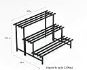 Mighty Home 3-Tier Metal Plant Stand, Black, Heavy Duty Iron Plant Holder for Balcony, Garden, Home Decor, Indoor & Outdoor Multi-Purpose Pot Rack, Space-Saving, Durable gallery image