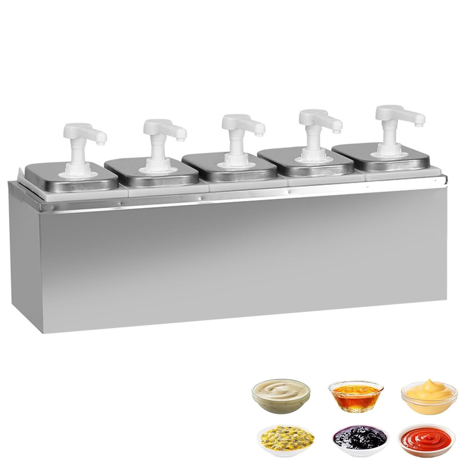Dispensador de salsa para catering y eventos con estaciones de autoservicio fluidas