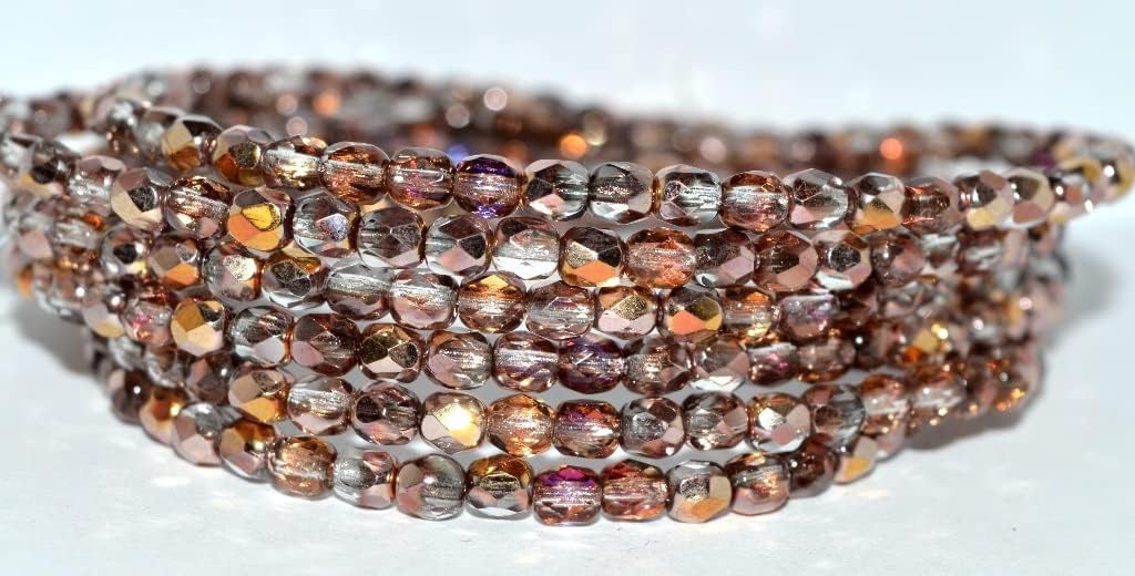 100 pcs Fire Polished Round Faceted Beads, 1620 (1620), Glass, Czech Republic, Size 9 mm (0.35 in)