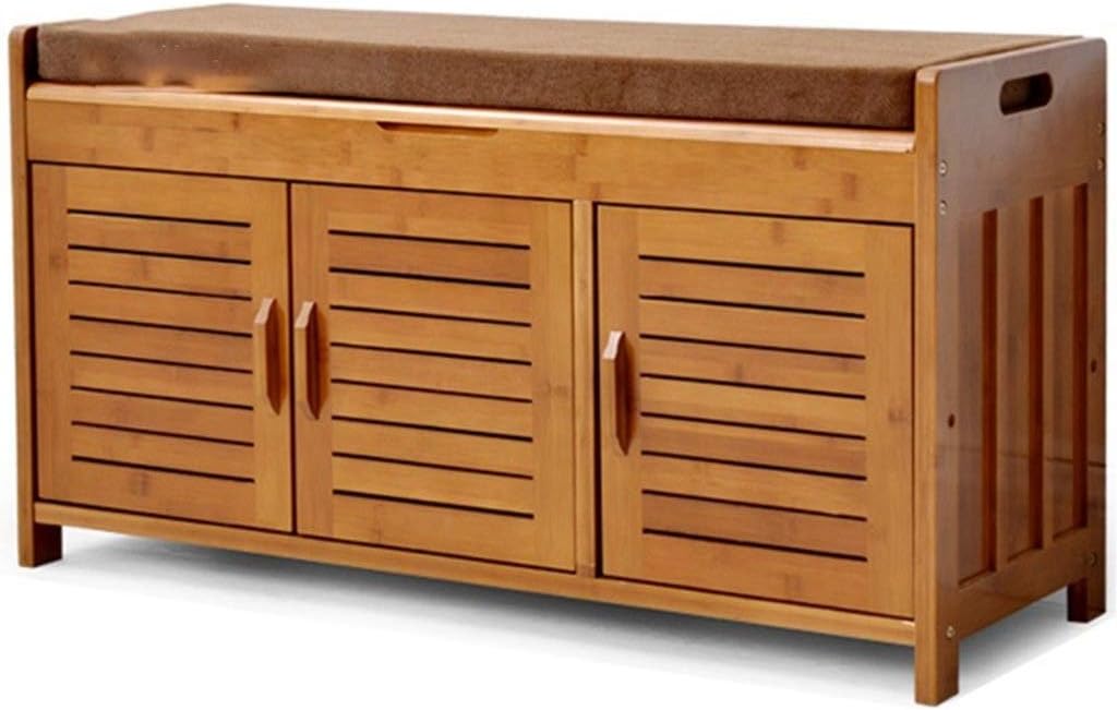 JOYGOOD Storage Benches Shoe Rack Bench Seat Boot Bench Chinese Style Vintage Entrance Shoe Rack Corridor Large Capacity Multifunctional Storage Box Shoe Cabinet with Door Shoe Changing Sofa