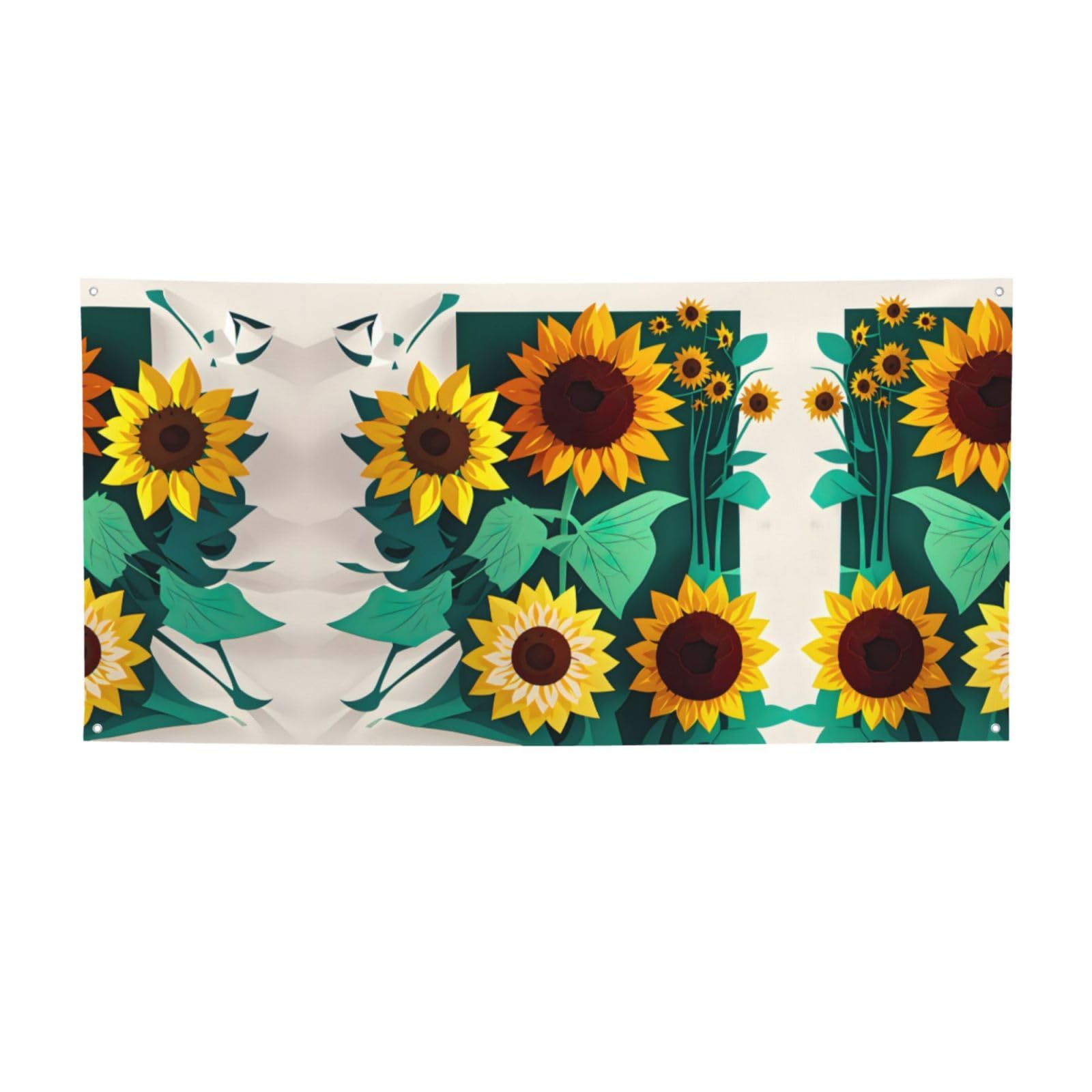 Bannières Déco Fête En Toile De Jute Cabilock - 2 Pièces Tournesol Abeille, Décoration Mariage Rustique, 18x13cm