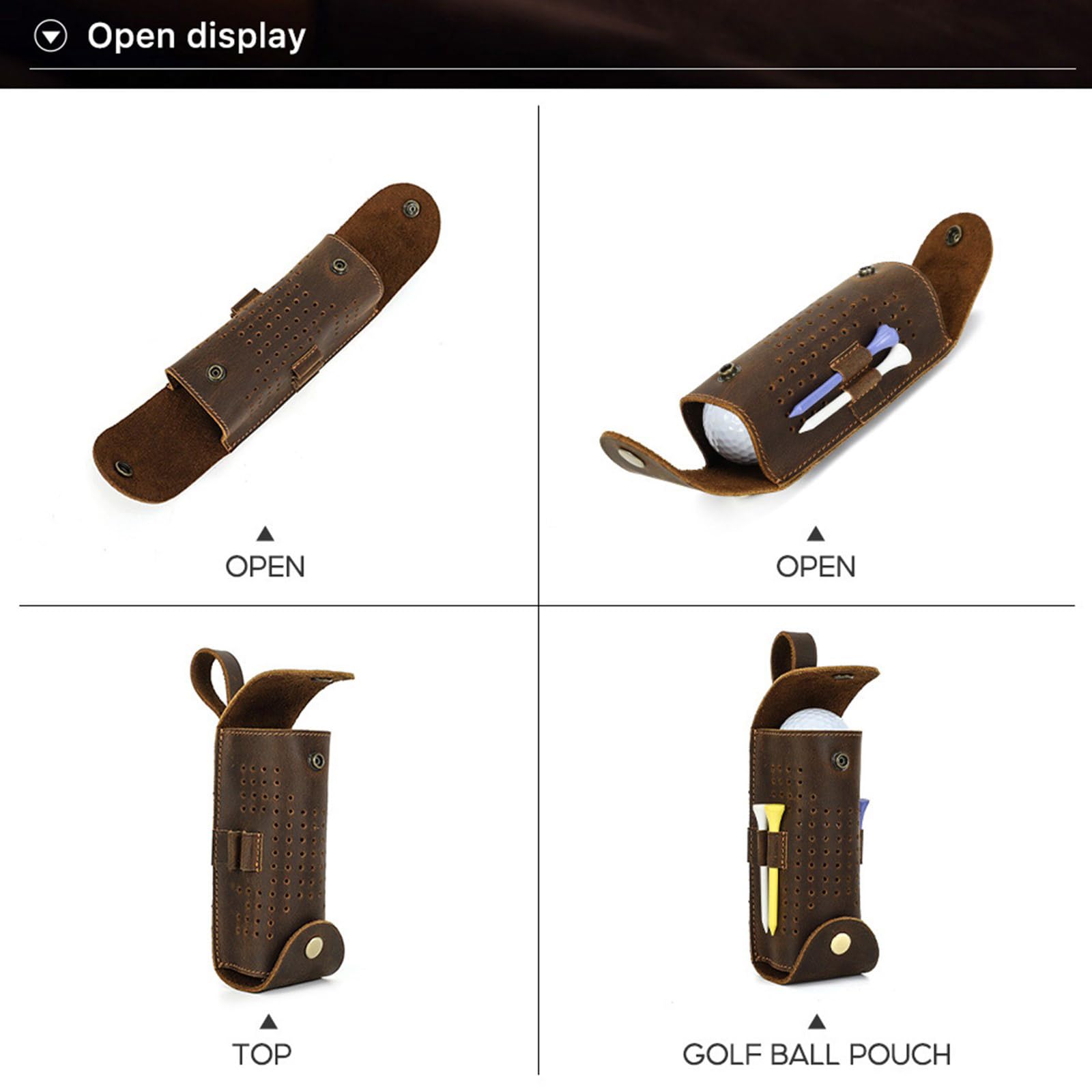 Borsa da golf in pelle 3 scomparti custodio uomo donna