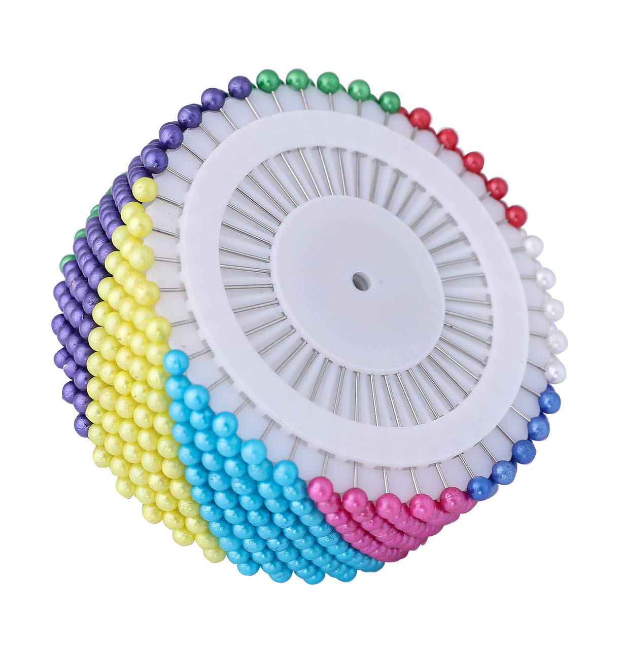 Y&YUAN Alfileres de costura de color de 1.5 pulgadas con cabeza de bola perlada para coser y acolchar (1440 piezas)