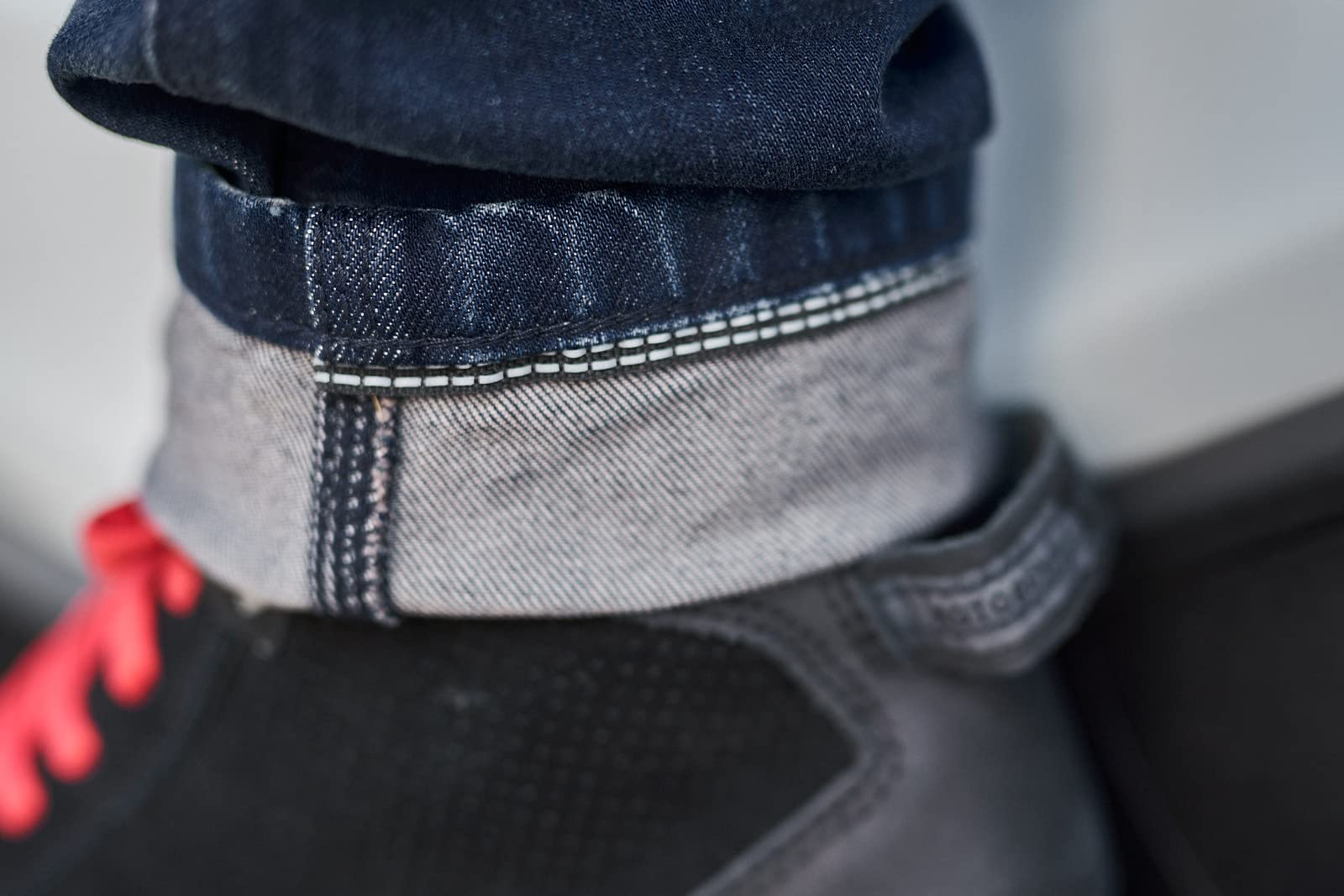 SHIMA DEVON Motorradjeans - Belüftete Elastische Slim Fit Biker Motorradhose mit FiberQL-Verstärkungen, Knie- und Hüftprotektoren (Blau, 34 LONG)