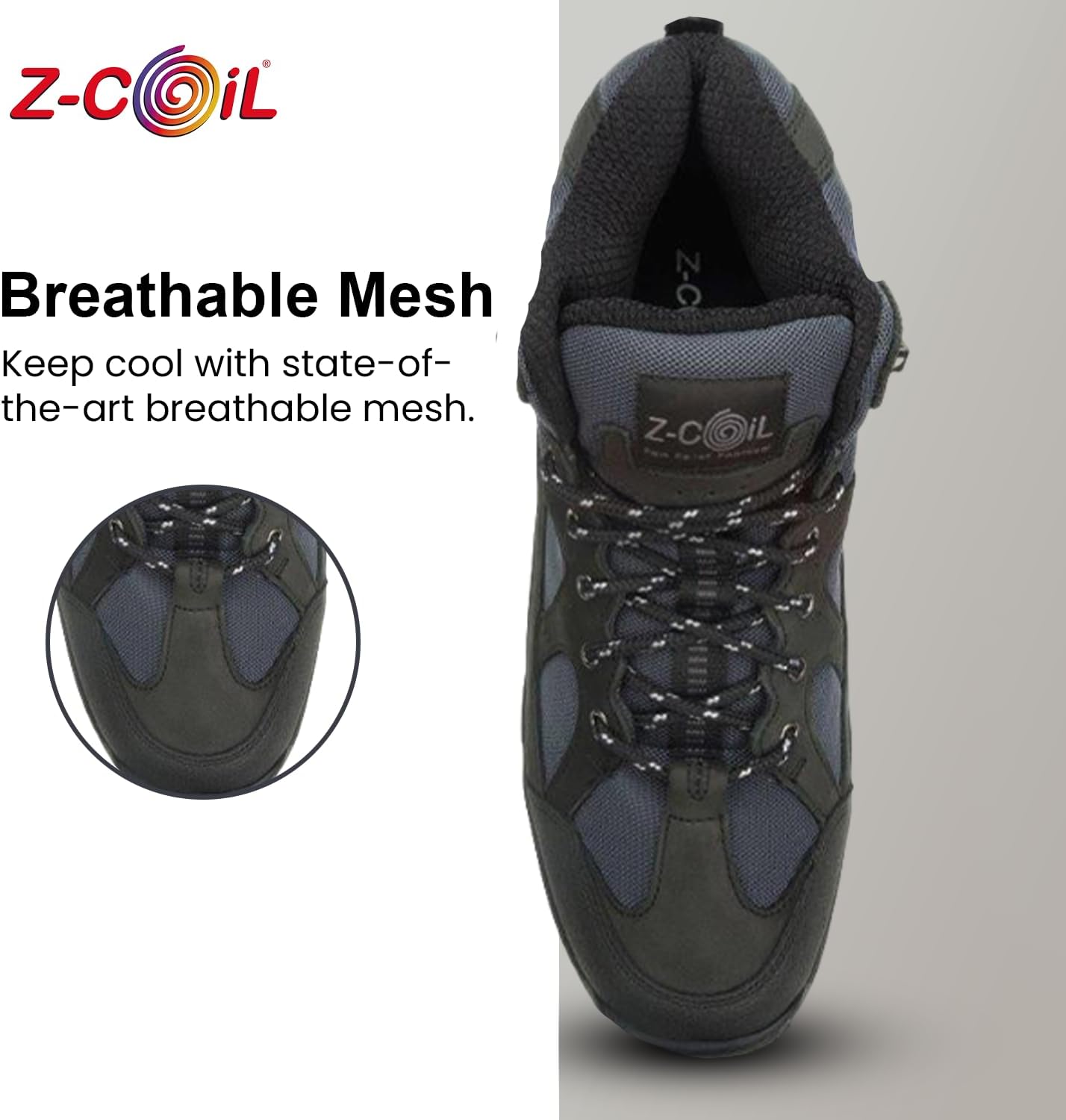 Z-CoiL Women's Outback Pain-Relief Footwear, Black, Enclosed CoiL