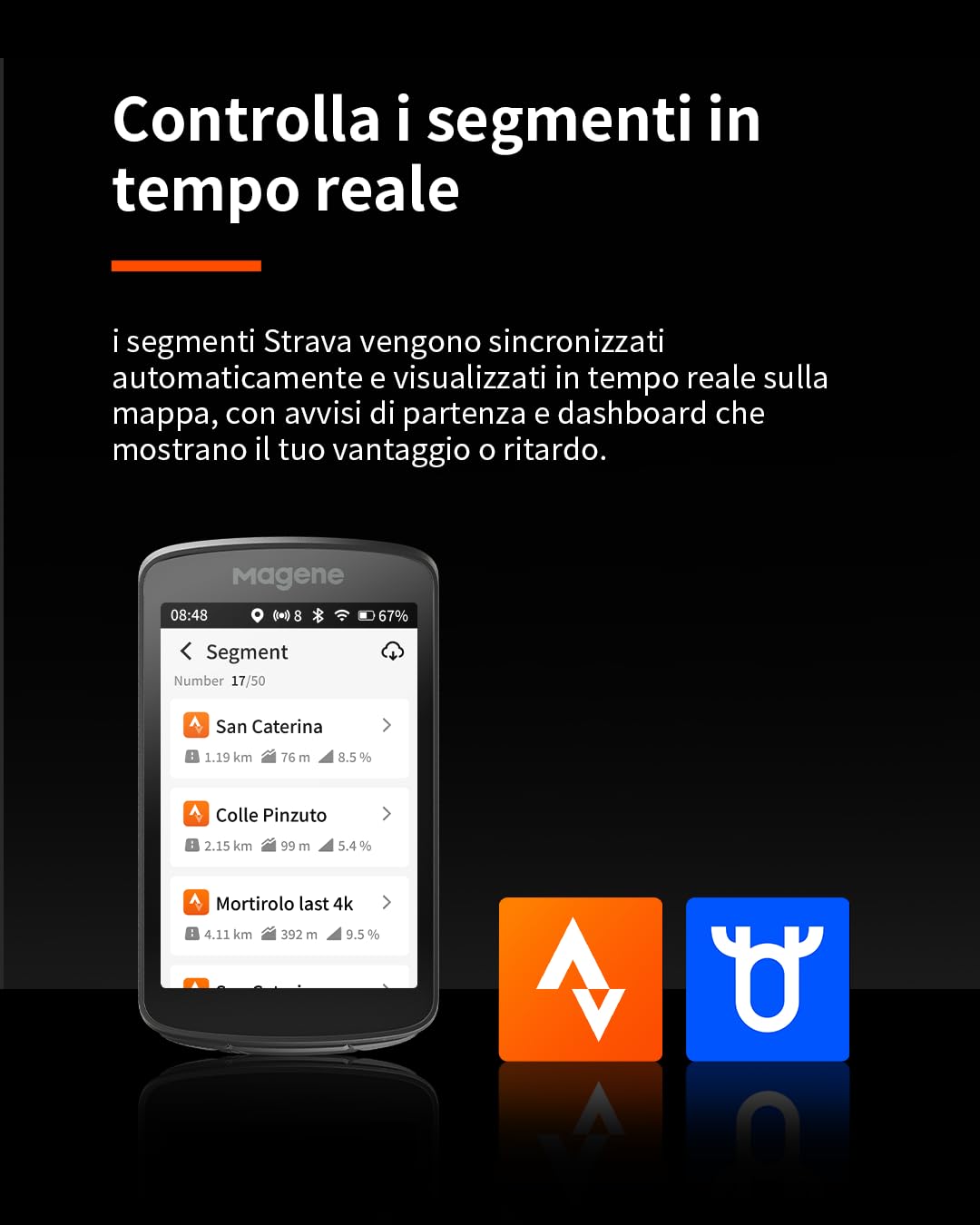 Magene C706 GPS Ciclocomputer Navigazione Cartografica Touchscreen 3,3" Dual-Band
