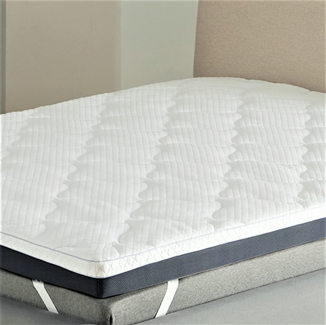 Bedsure Mattress Topper King Size - 4 Inch Bamboo Charcoal Memory Foam Mattress Topper, Soft and Breathable Pillow Top, Fr...