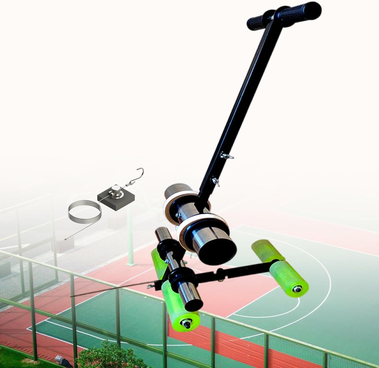 Aioneer Court Line Tape Machine,Tape Marking Machine,Pickleball Court Marking Kit,Basketball Lines For Driveway,Concrete,Asphalt,Backyard With Circle Drawing Tool