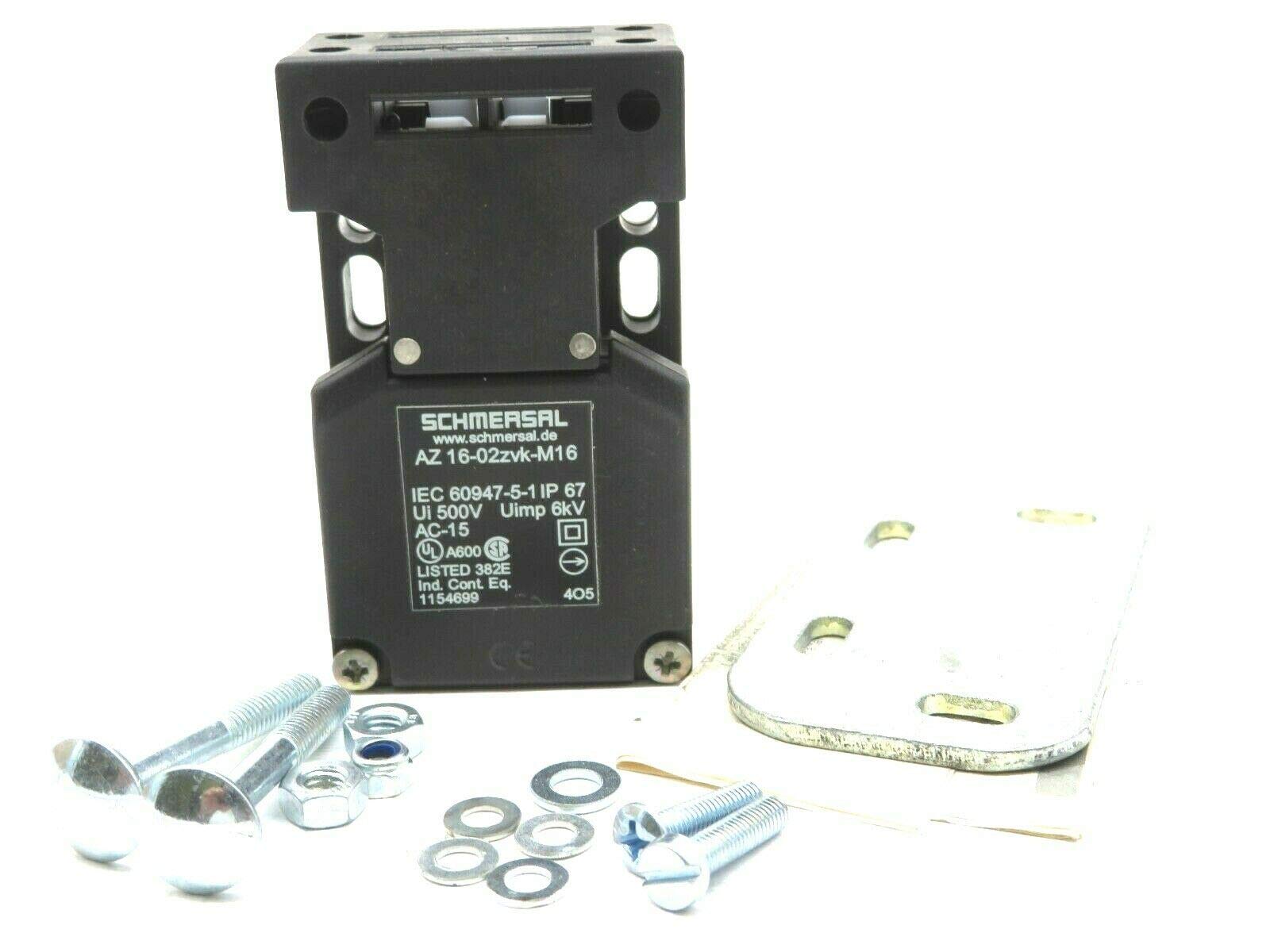 SCHMERSAL, 101154699, Az16-02Zvk-M16 Safety Interlock Switch 2Nc