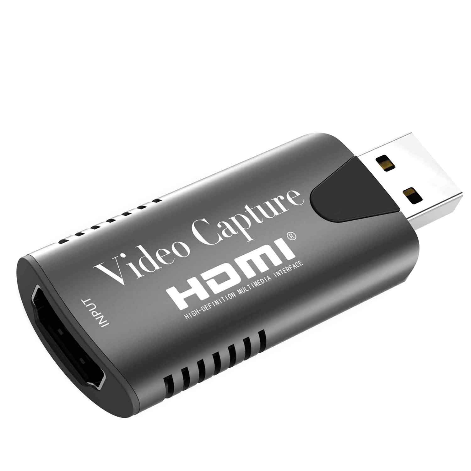 Video Capture Card HDMI to USB 2.0 Audio Video Capture Cards HD 1080p 60fps Record Directly for PC TV PS4 Xbox DSLR Camcorder Support Windows Mac OS Android System