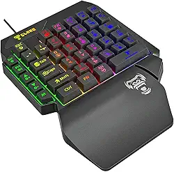 Teclado Gamer Single Hand um Mão RGB AntiGosting Ergonomico Ideal para jogos