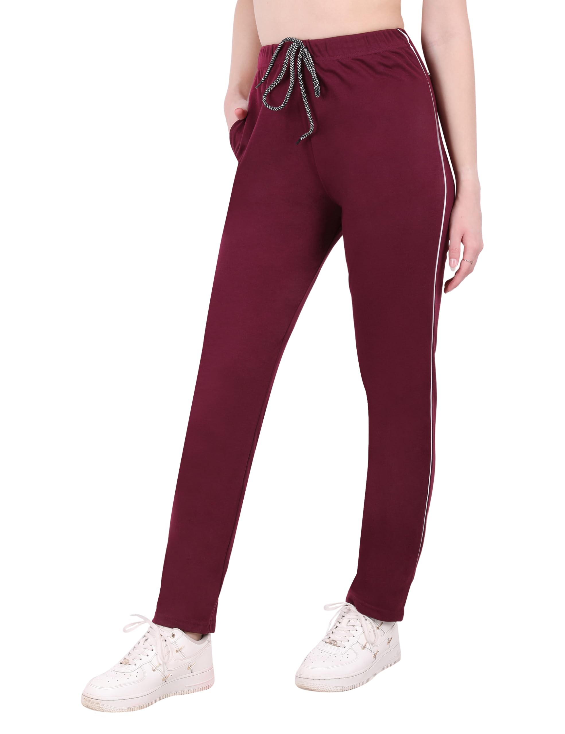 Wide Leg Track Pants for Women & Girls (Pure Cotton, Bootcut, Regular Fit, High Rise Trouser) Comfortable for Everyday Wear-image-31