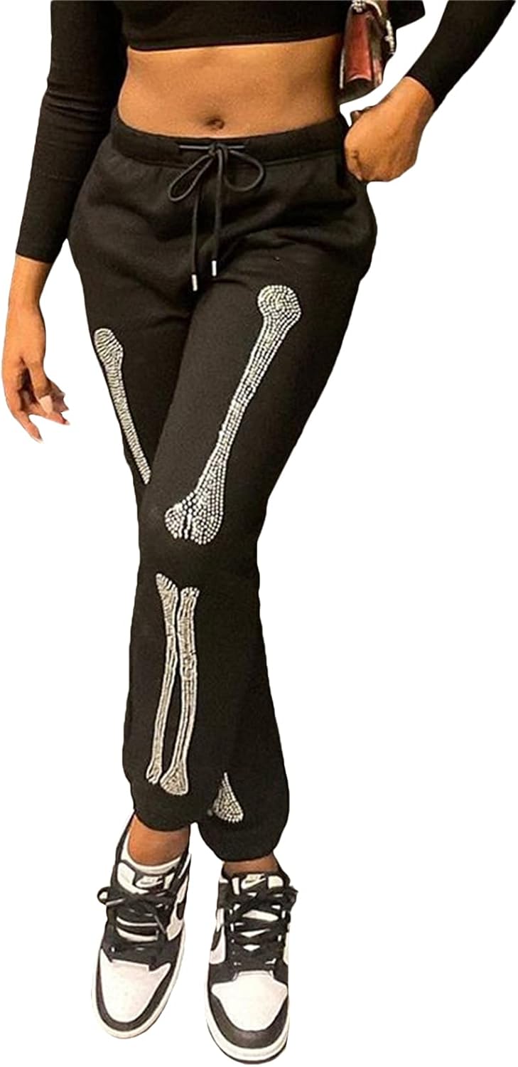 Skeleton sweatpants women's Clearance