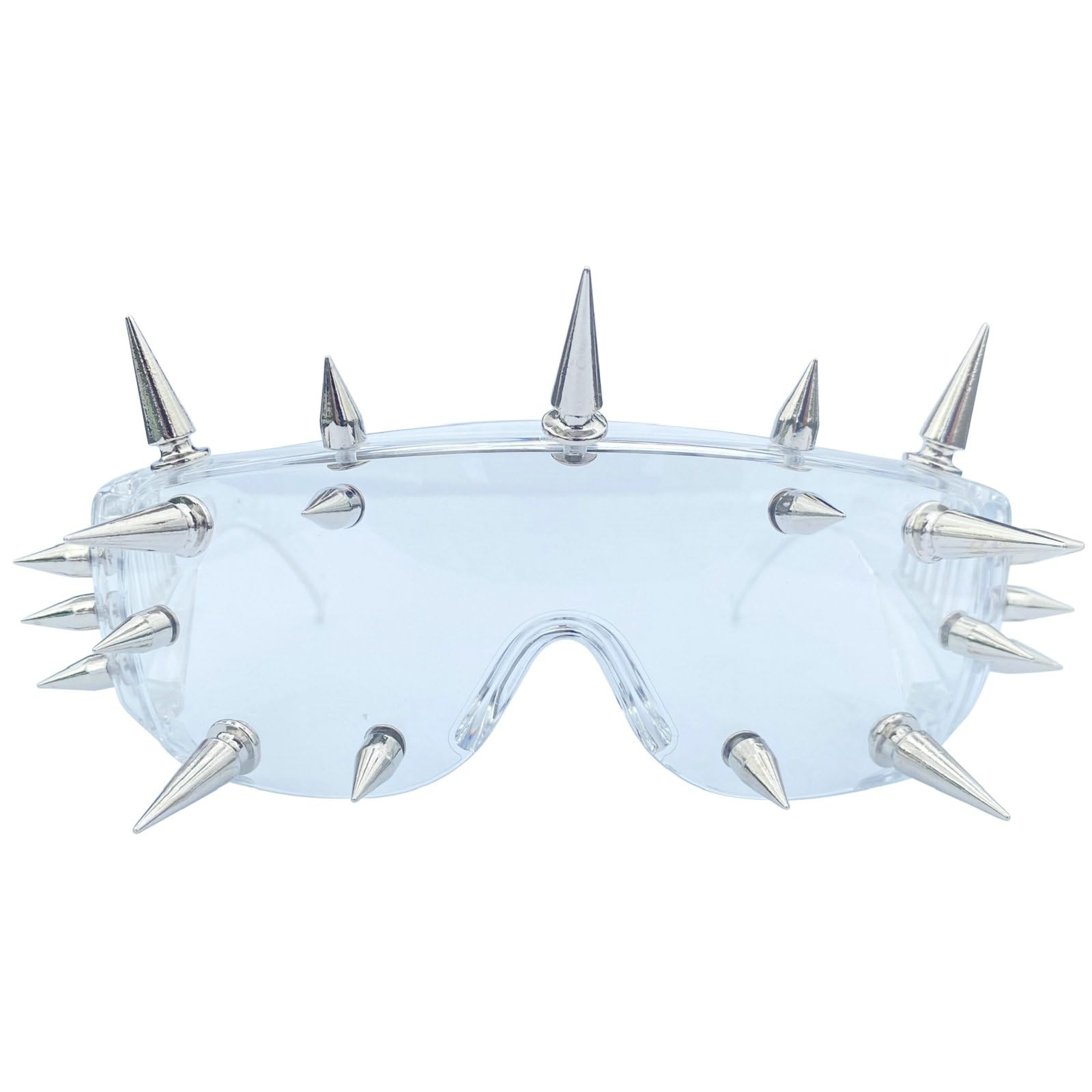 mincl/Punk Rocker Large Shield Spike Fashion Novelty Club Sunglasses