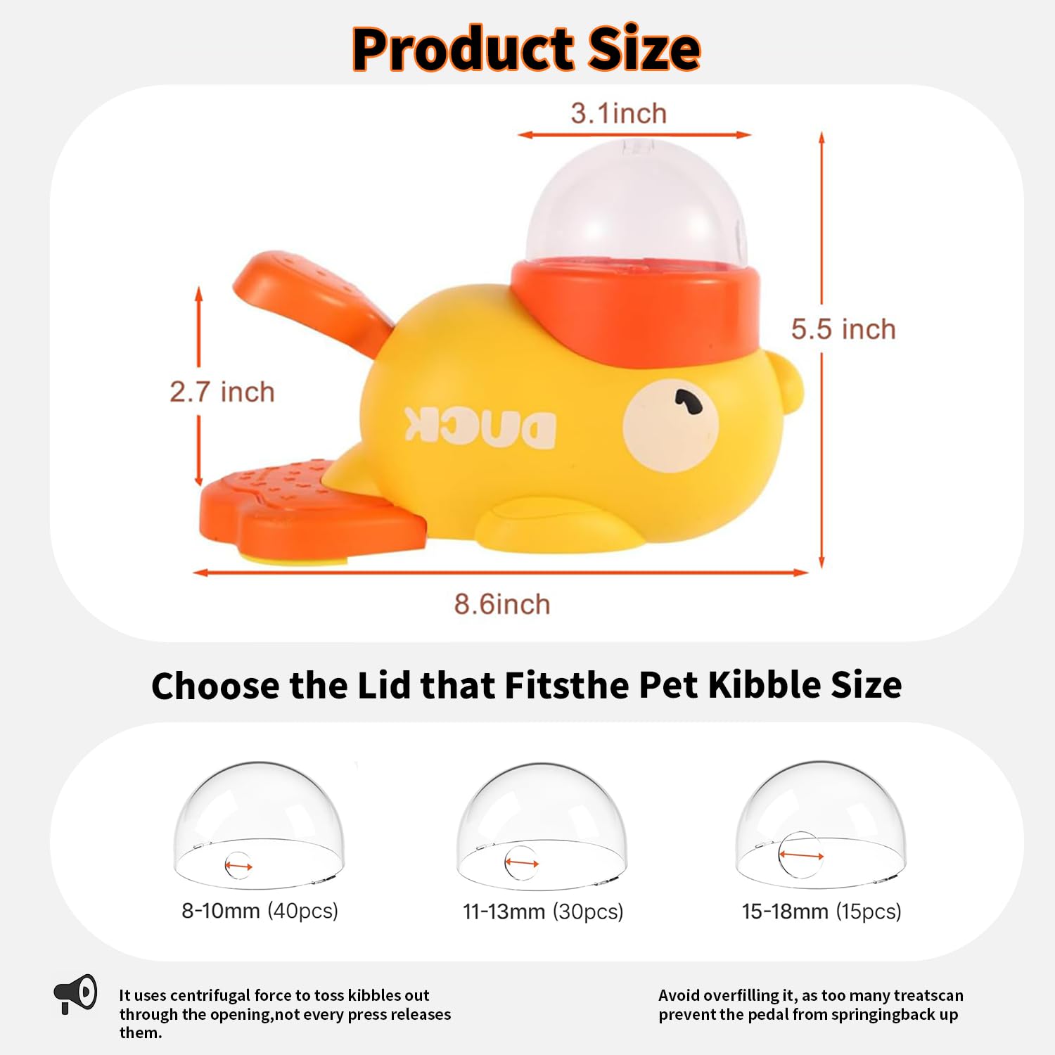 Alimentador de rompecabezas de pato para perros, juguetes interactivos de alimentación lenta con dispensador de golosinas para aumentar el coeficiente intelectual, estimulación mental y evitar la