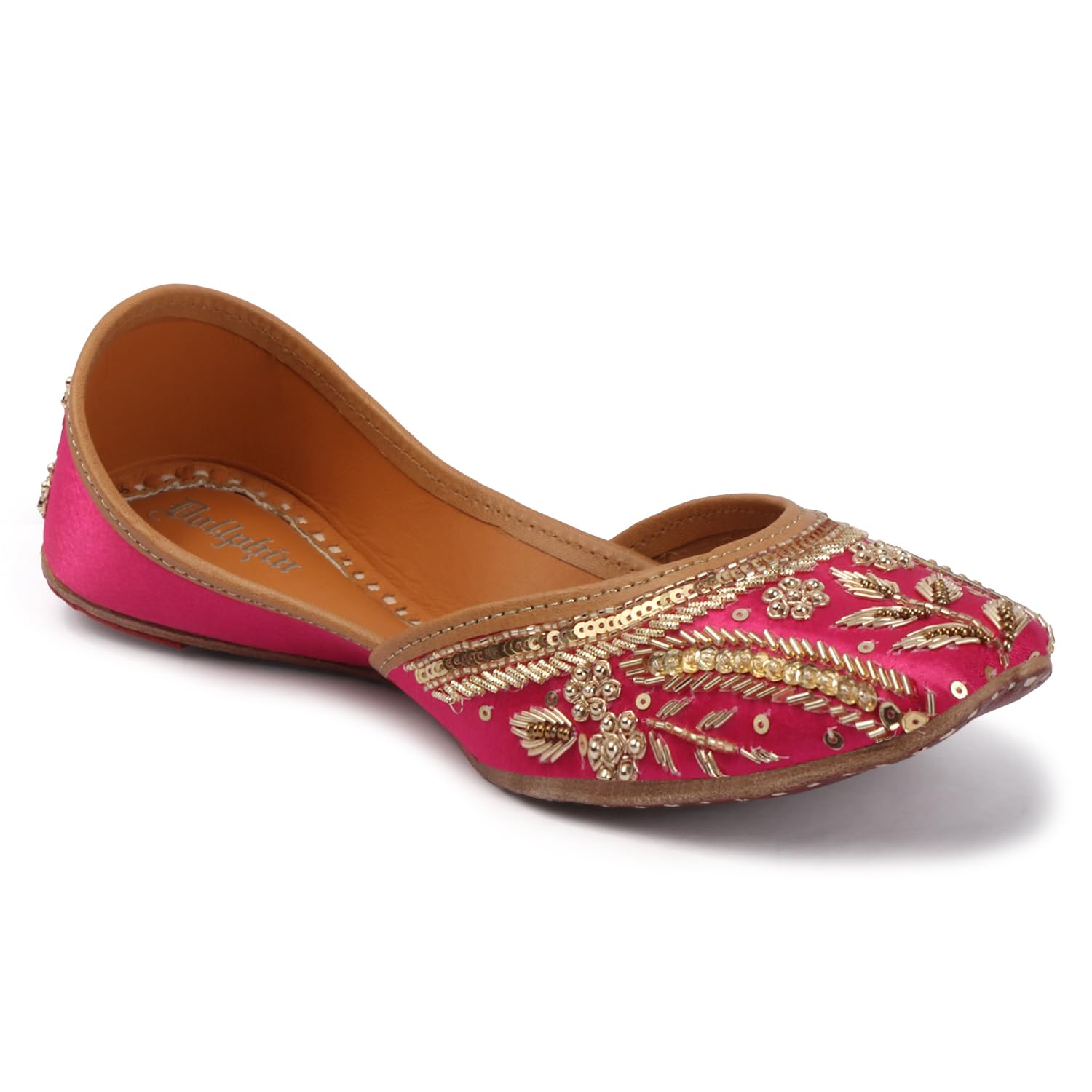 Women Handcrafted Sequin & Bead Work Jutti Magenta DJ-03-image-15