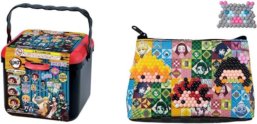 Amazon アクアビーズ 鬼滅の刃 ビーズバケツ ポーチセット メイキングトイ おもちゃ