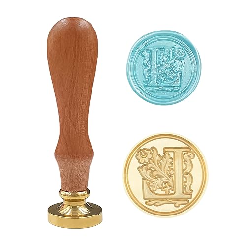 Sello clásico de cera para sellar varios alfabetos, cabeza de latón, mango de madera, sellos para tarjetasobreregalo (sello, letra L) disponible en Yaxa Costa Rica