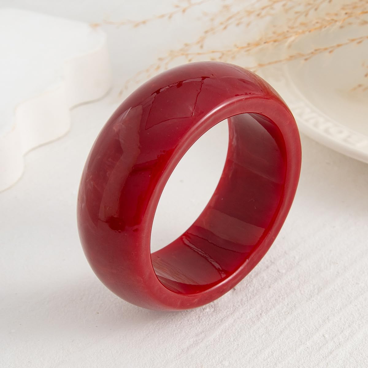 Exaggerated Colorful Irregular Geometric Acrylic Resin Bangle Bracelet Handmade Chunky Multicolor Round Square Acetate Wide Transparent Wristband Bracelet for Women Jewelry - Image 2