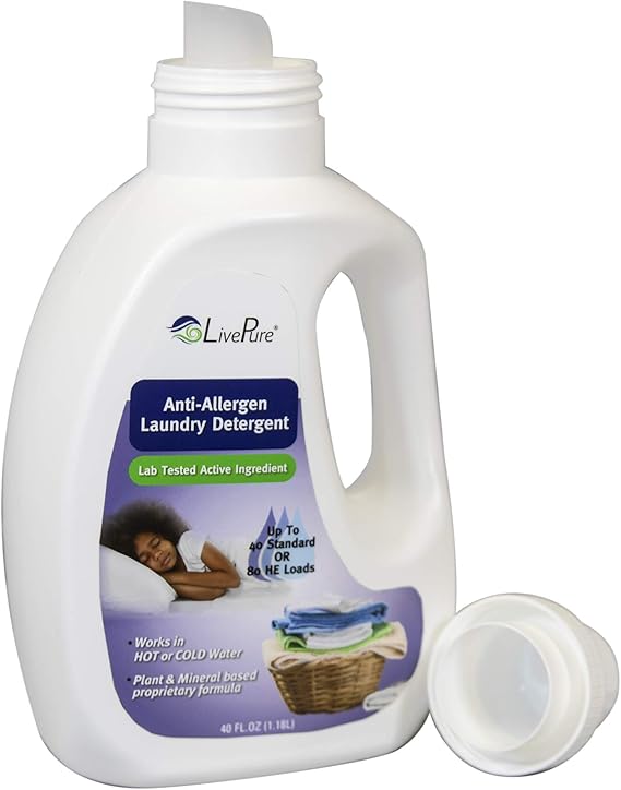 LivePure AntiAllergen 40 OZ Laundry Detergent for Dust