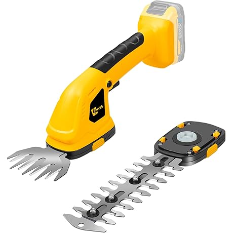 Cordless Hedge Trimmer - DeWalt Grass Shears, 2-in-1 Battery-Powered Grass Trimmer for Lawn and Garden